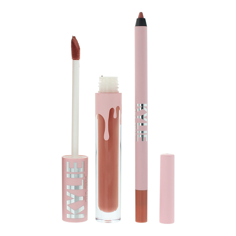 Kylie By Kylie Jenner Matte Lip Kit 801 Queen 2 Piece Gift Set: Liquid Lipstick  - Product