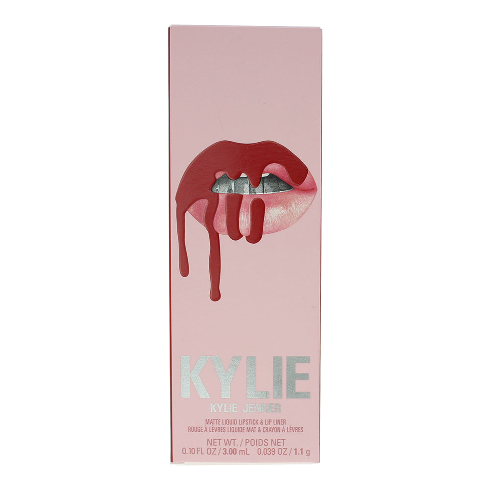 Kylie By Kylie Jenner Matte Lip Kit 801 Queen 2 Piece Gift Set: Liquid Lipstick  - Box