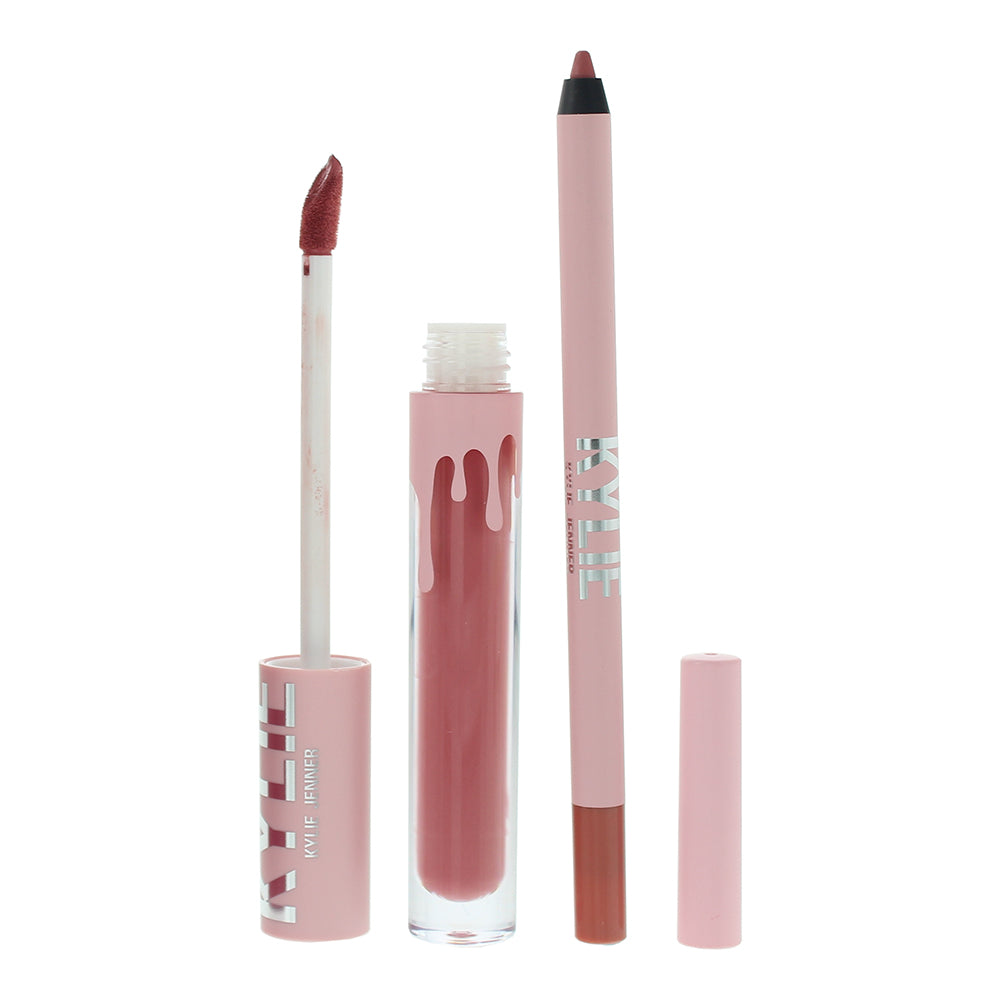 Kylie By Kylie Jenner Matte Lip Kit 302 Snow Way Bae 2 Piece Gift Set: Liquid Li - Product