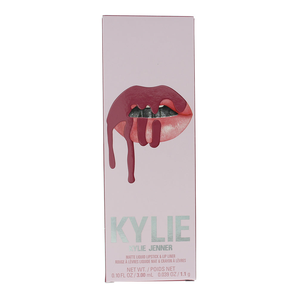 Kylie By Kylie Jenner Matte Lip Kit 302 Snow Way Bae 2 Piece Gift Set: Liquid Li - Box