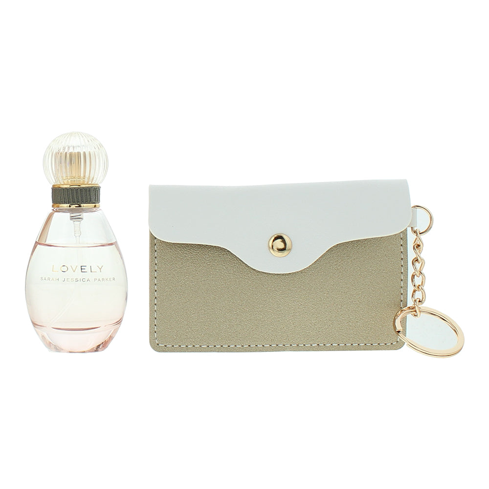 Sarah Jessica Parker Lovely 2 Piece Gift Set: Eau de Parfum 30ml - Gold Purse Ke - Product