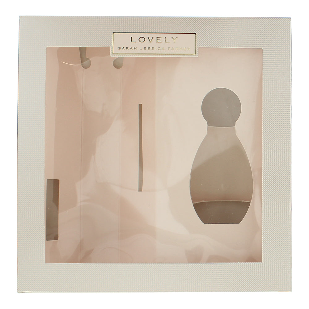 Sarah Jessica Parker Lovely 2 Piece Gift Set: Eau de Parfum 30ml - Gold Purse Ke - Box