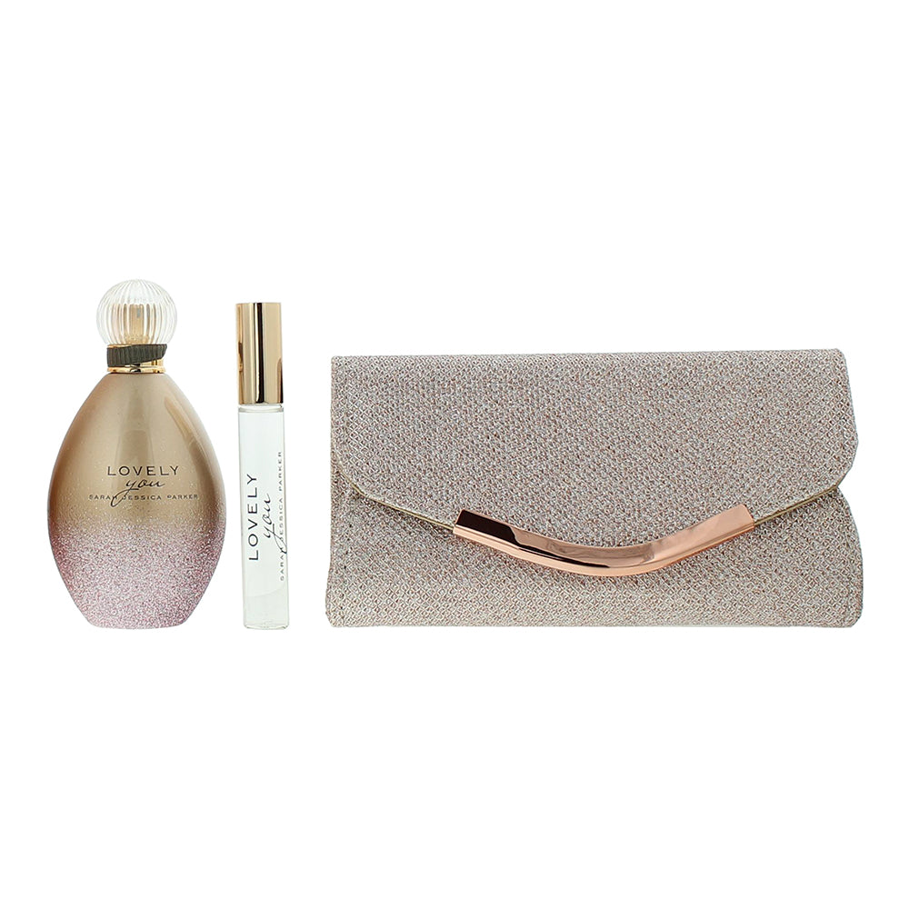 Sarah Jessica Parker Lovely You 3 Piece Gift Set: Eau de Parfum 100ml - Eau de P - Product