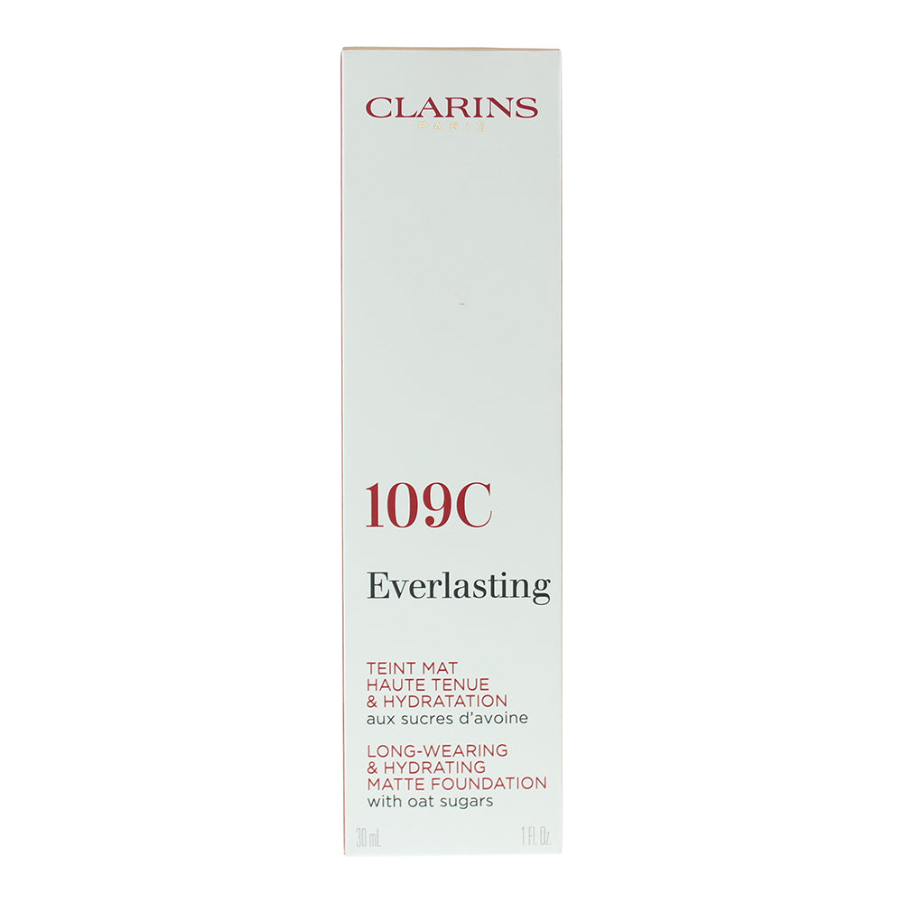 Clarins Everlasting Long Wearing & Hydrating 109C Wheat Matte Foundation 30ml - Box