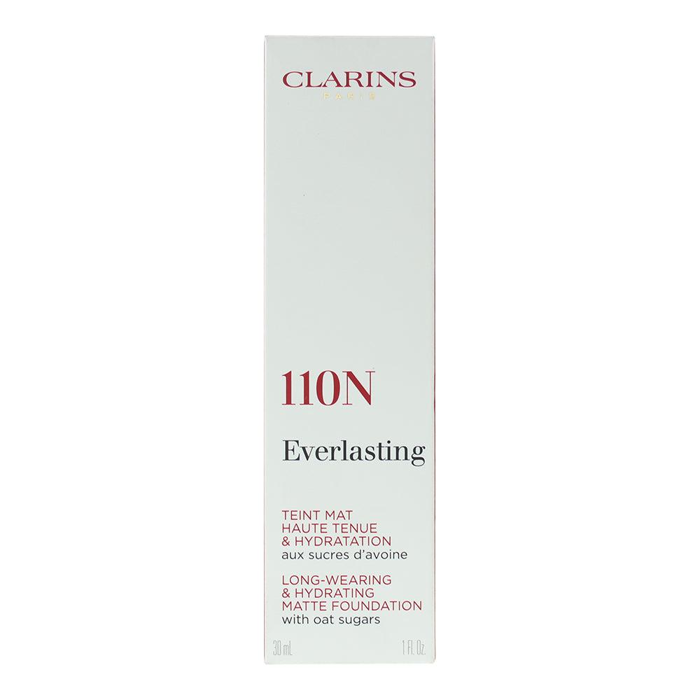 Clarins Everlasting Long Wearing & Hydrating 110N Honey Matte Foundation 30ml - Box