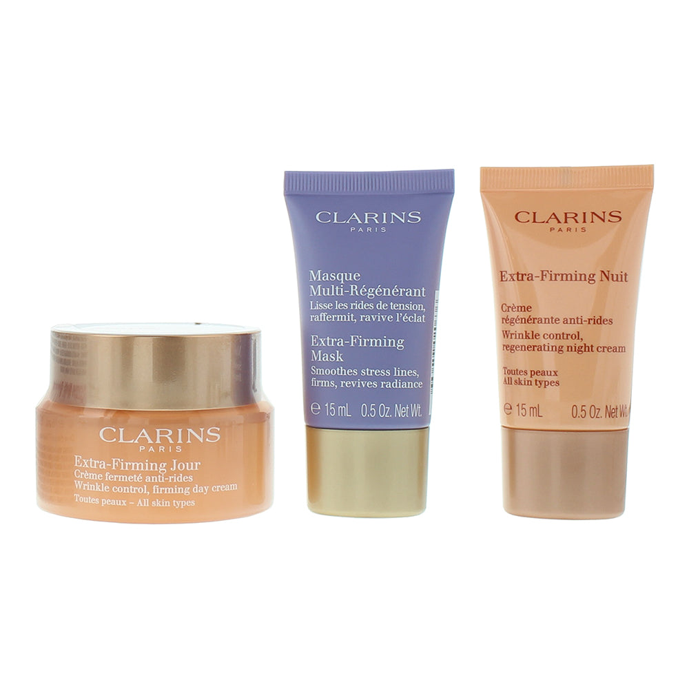 Clarins Extra-Firming 3 Piece Gift Set: Day Cream 50ml - Night  Cream 15ml - Fac - Product