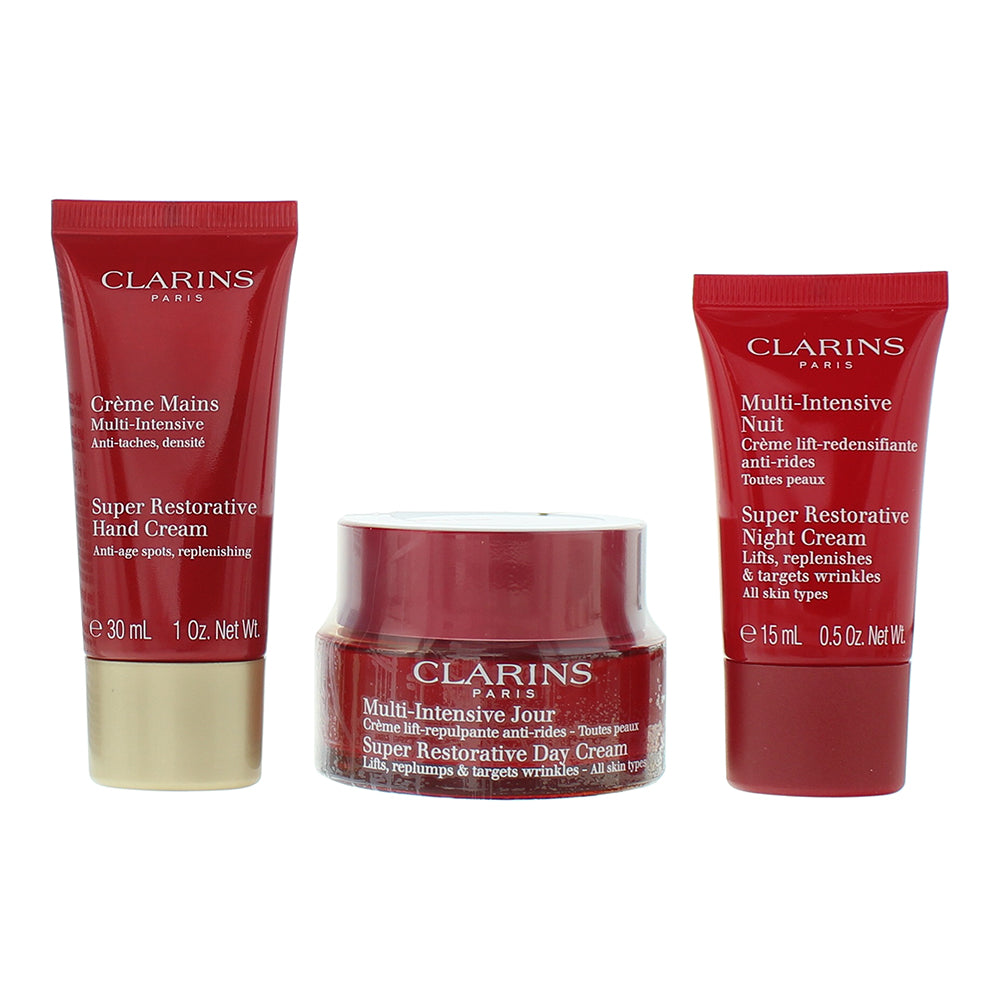 Clarins Super Restorative 3 Piece Gift Set: Day Cream 50ml - Night  Cream 15ml - - Product