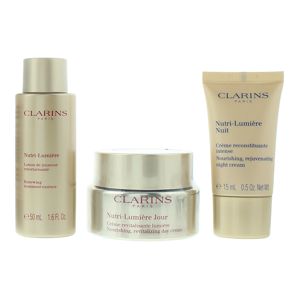 Clarins Nutri-Lumière 3 Piece Gift Set: Day Cream 50ml - Essence 50ml - Night Cr - Product