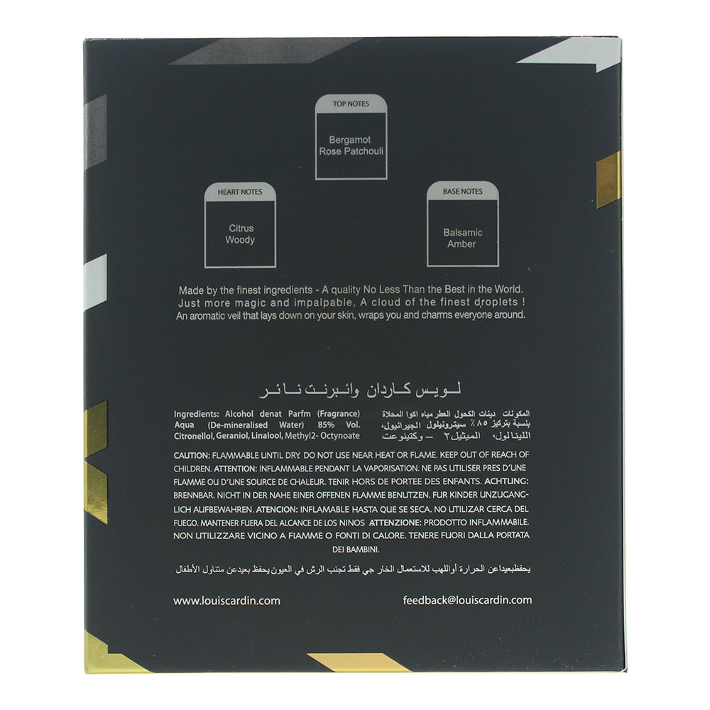 Louis Cardin Vibrant Noir Eau de Parfum 95ml - Ingredients