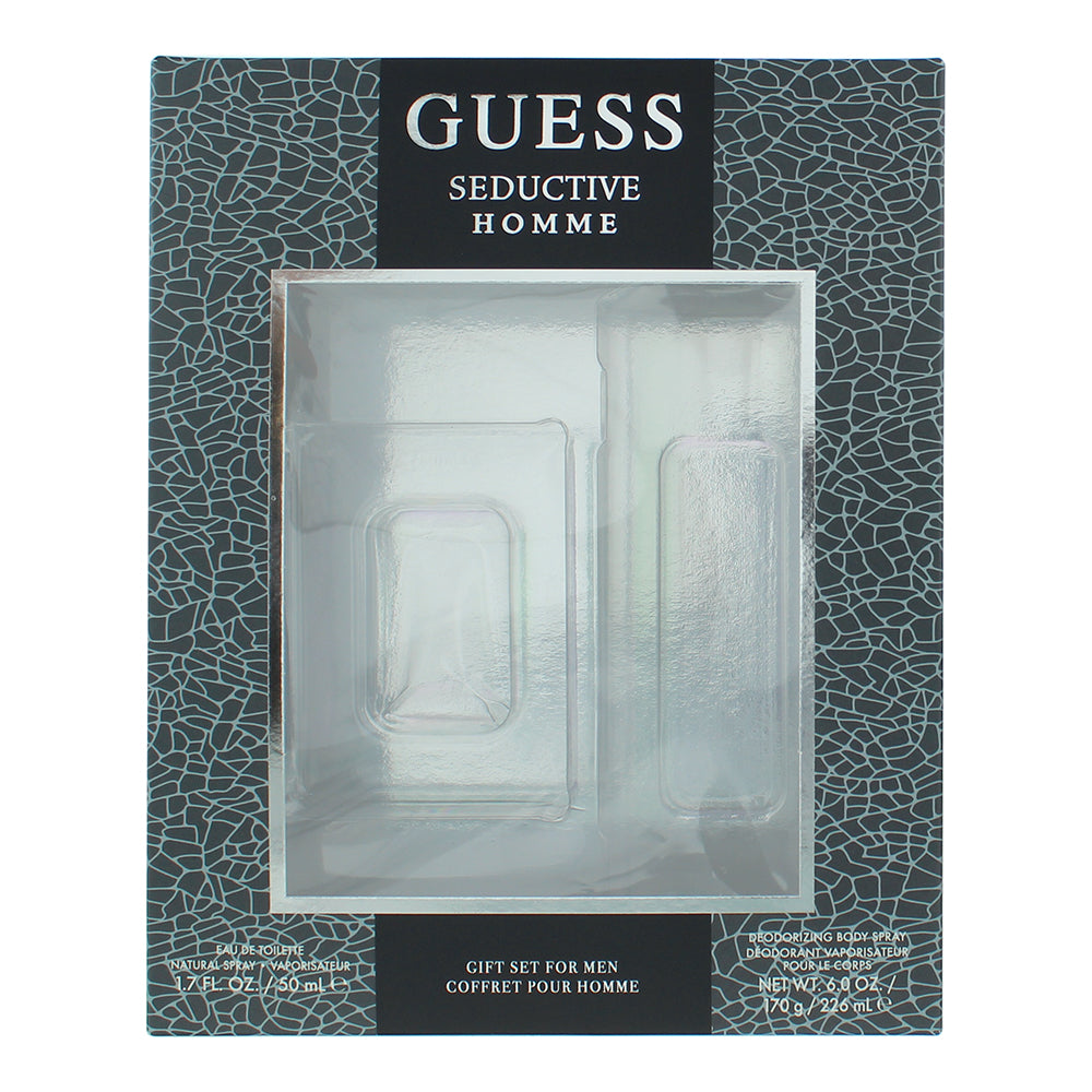 Guess Seductive Homme 2 Piece Gift Set: Eau de Toilette 50ml - Body Spray 226ml - Box