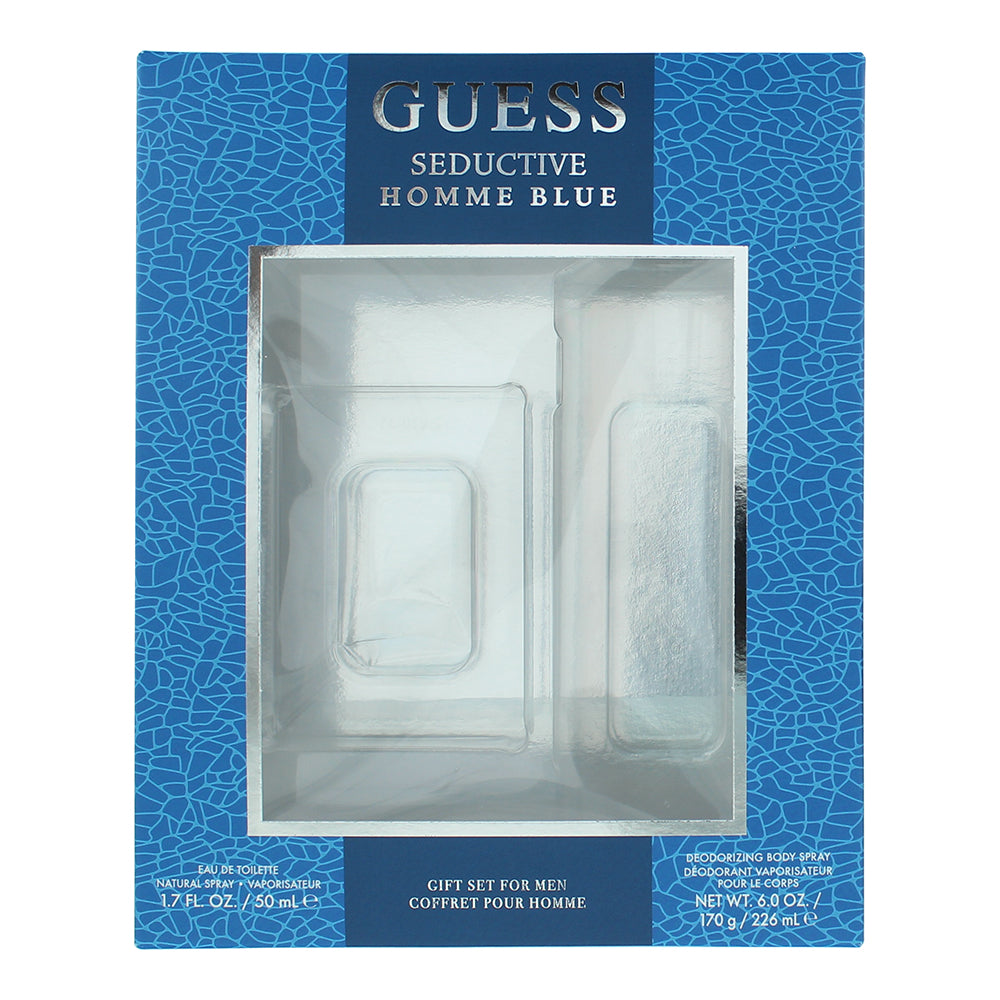 Guess Seductive Homme Blue 2 Piece Gift Set: Eau de Toilette 50ml - Body Spray 2 - Box