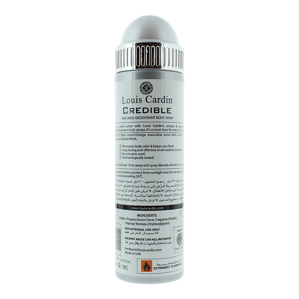 Louis Cardin Credible Homme Deodorant Spray 200ml