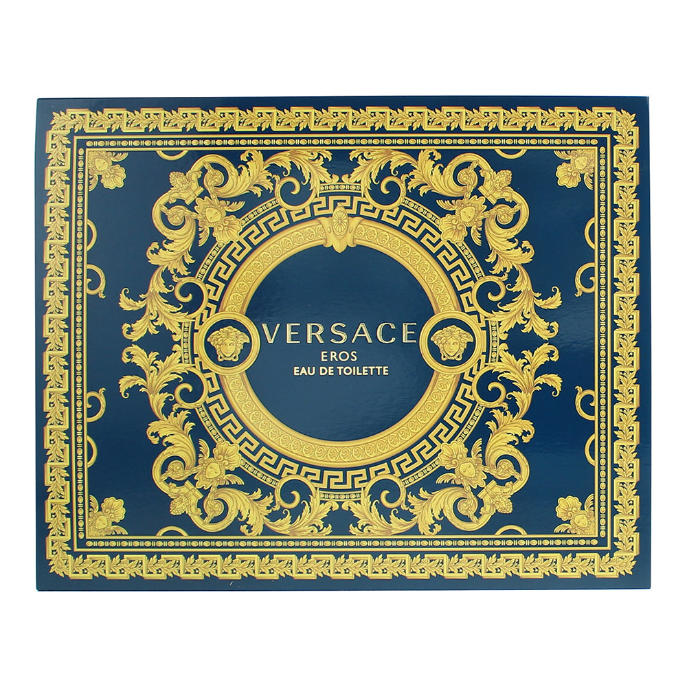 Versace Eros 3 Piece Gift Set: Eau de Toilette 50ml - Shower Gel 50ml - Aftersha - Box