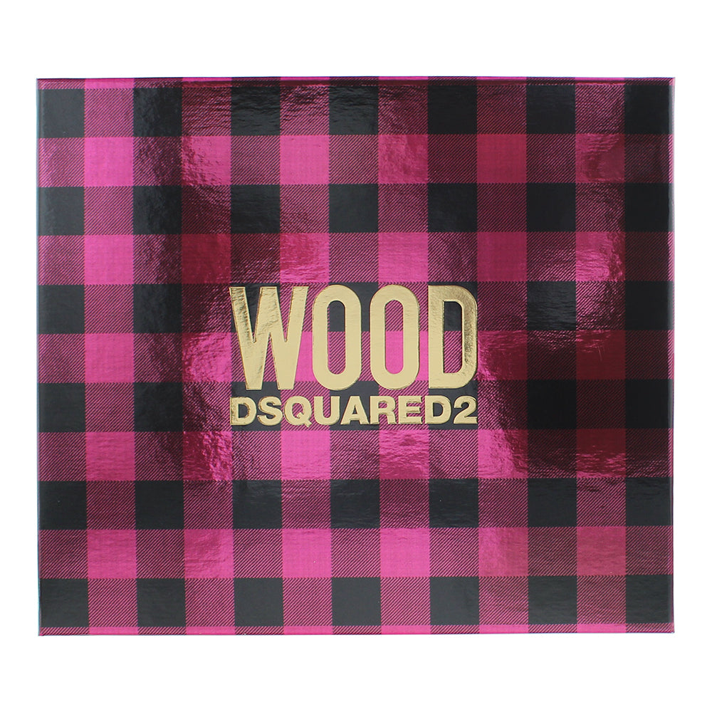 Dsquared2 Wood 3 Piece Gift Set: Eau de Toilette 50ml - Body Lotion 50ml - Showe - Box