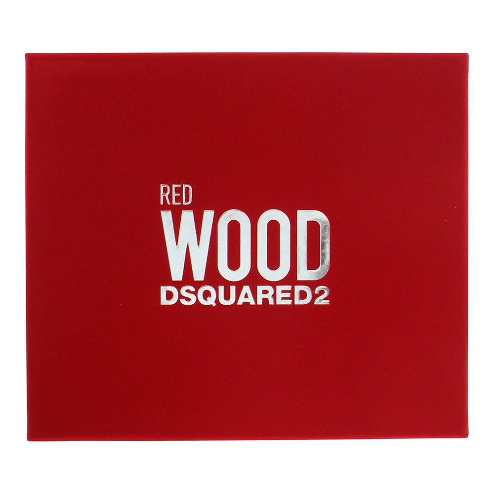 Dsquared2 Red Wood 3 Piece Gift Set: Eau de Toilette 50ml - Body Lotion 50ml - Shower Gel 50ml - Box