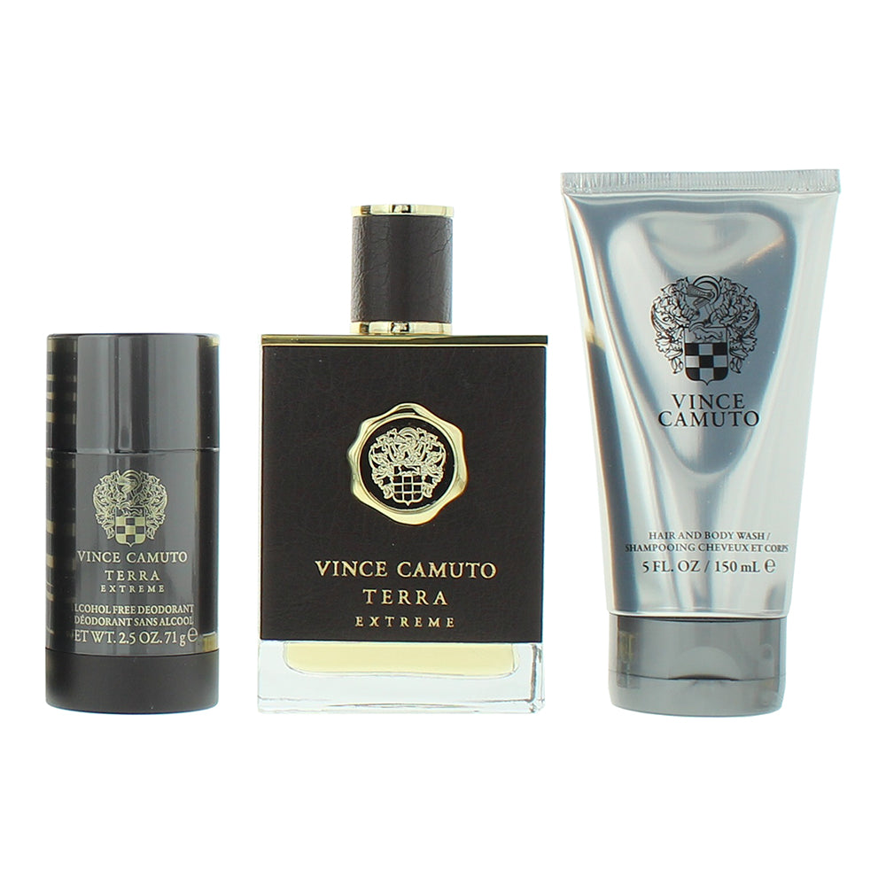 Vince Camuto Terra Extreme 3 Piece Gift Set: Eau de Toilette 100ml - Product