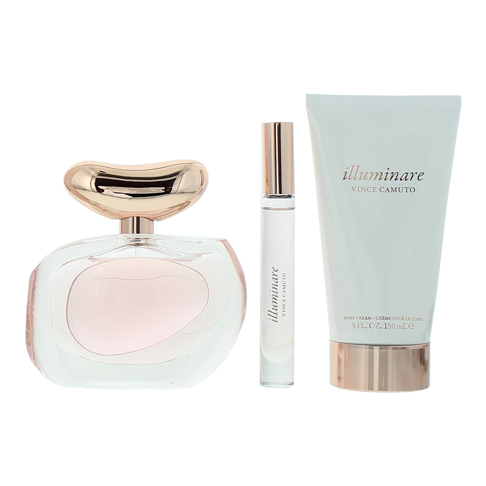 Vince Camuto Illuminare Glass 3 Piece Gift Set: Eau de Parfum 100ml - Product
