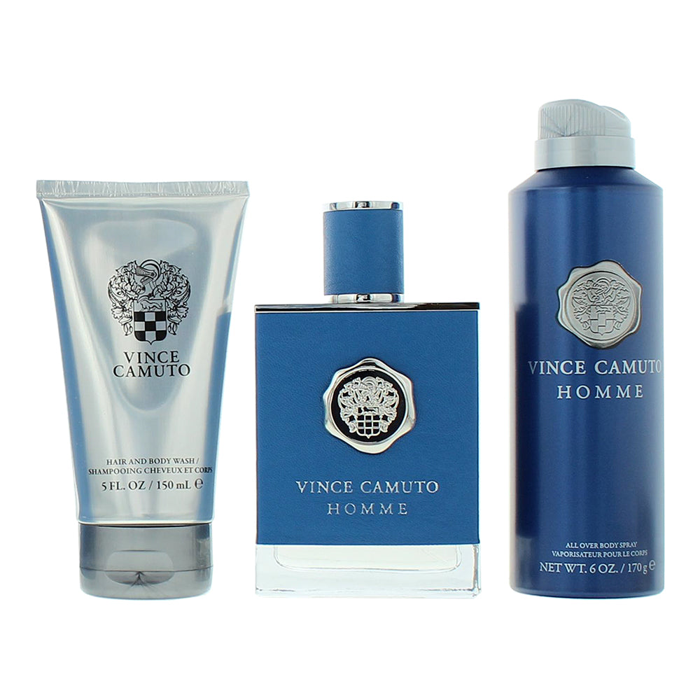 Vince Camuto Homme 3 Piece Gift Set: Eau de Toilette 100ml - Product