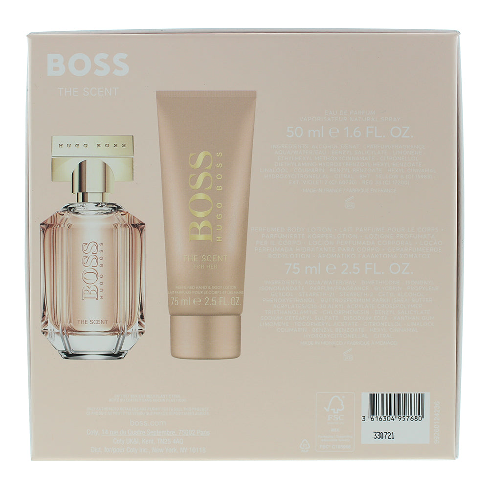 Hugo Boss The Scent For Her 2 Piece Gift Set: Eau De Parfum 50ml - Body Lotion 7