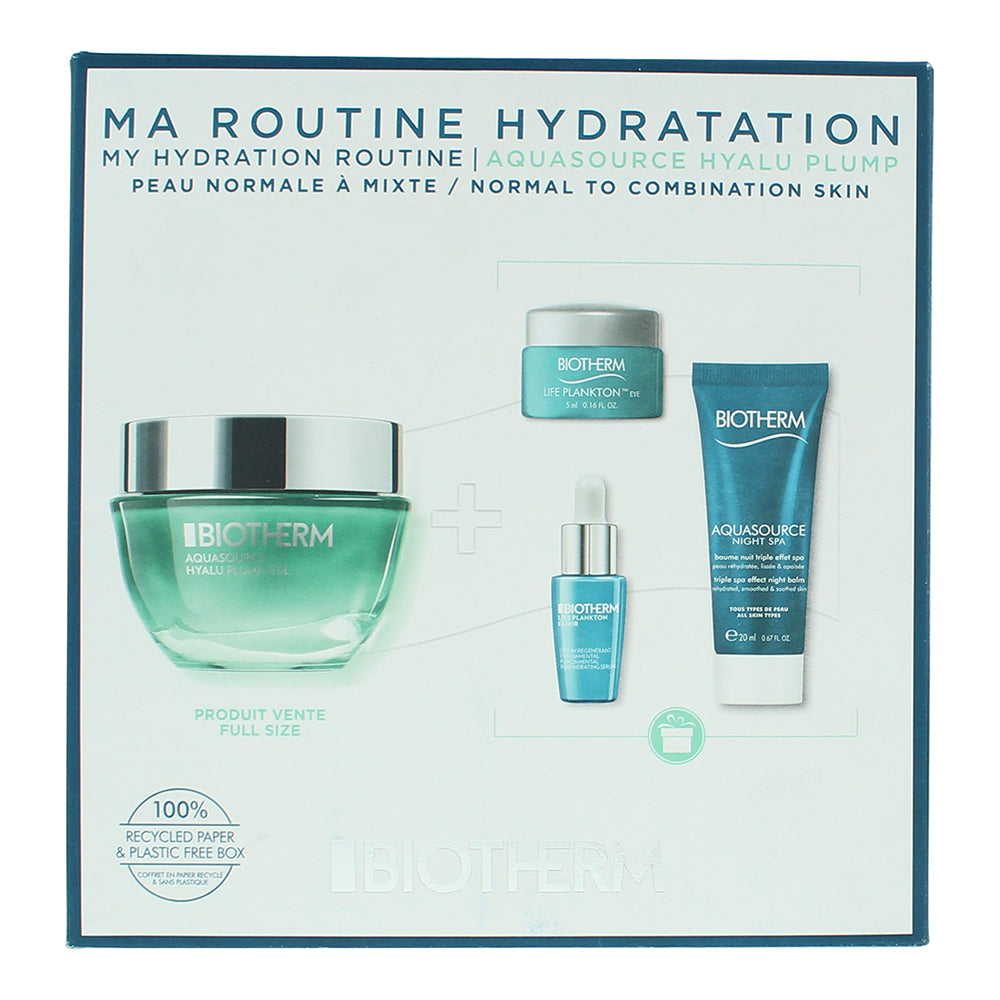 Biotherm Aquasource Hyalu Plump Gel 4 Piece Gift Set - Box