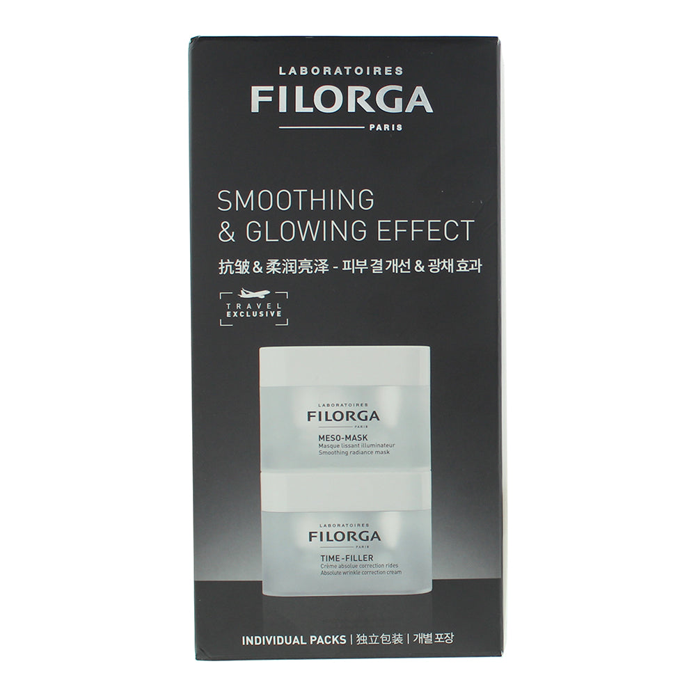 Filorga Smoothing & Glowing Effect Travel 2 Piece Gift Set: Cream 50ml - Face Ma - Box