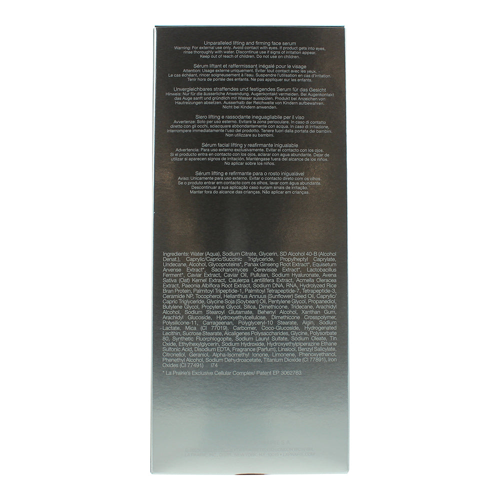 La Prairie Skin Caviar Liquid Lift Face Serum 50ml - Ingredients