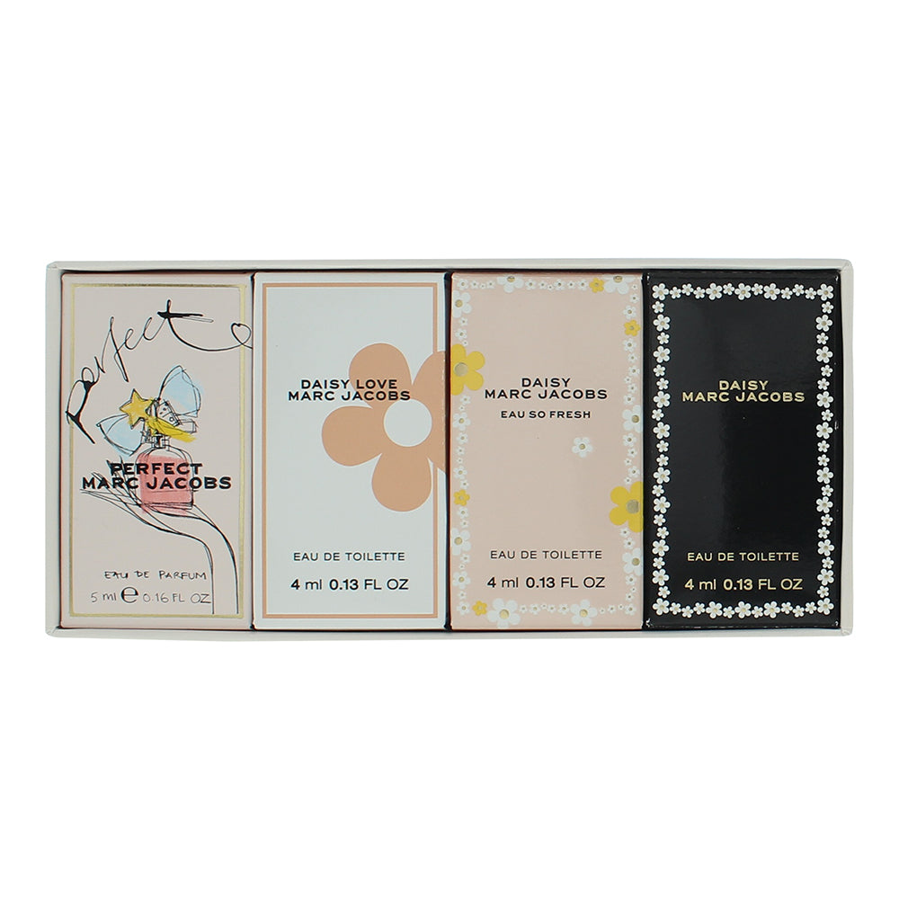 Marc Jacobs Mini 4 Piece Gift Set: Eau de Toilette 3 x 4ml - Eau de Parfum 5ml - Box