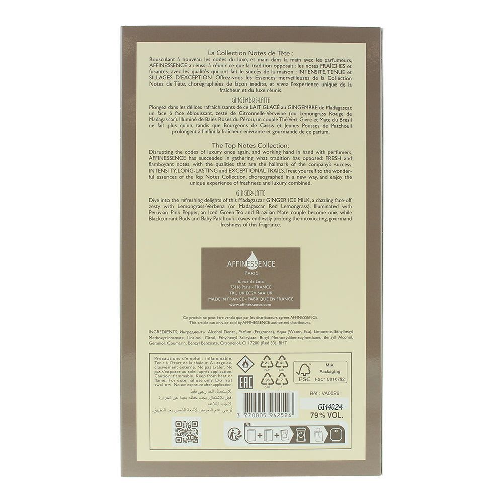 Affinessence Gingembre Latte Eau de Parfum 100ml