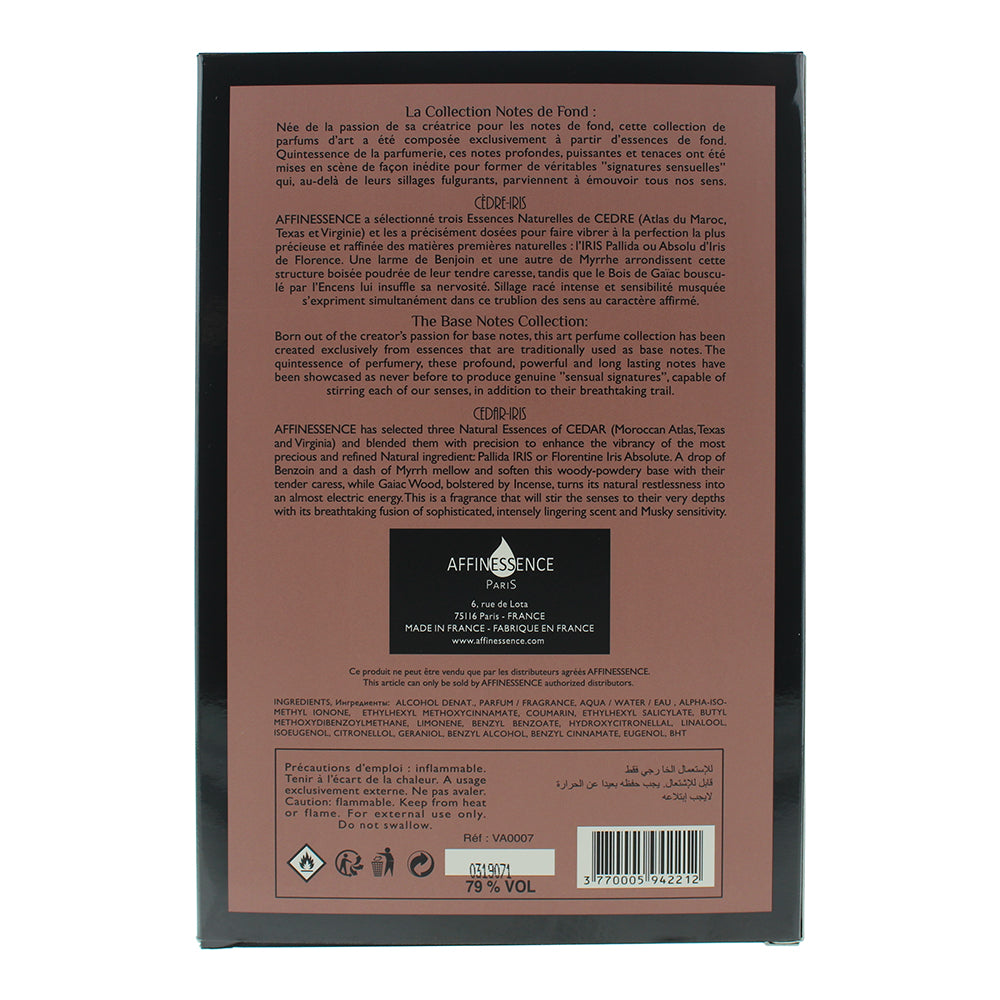 Affinessence Cedre Iris Luxe Eau de Parfum 100ml
