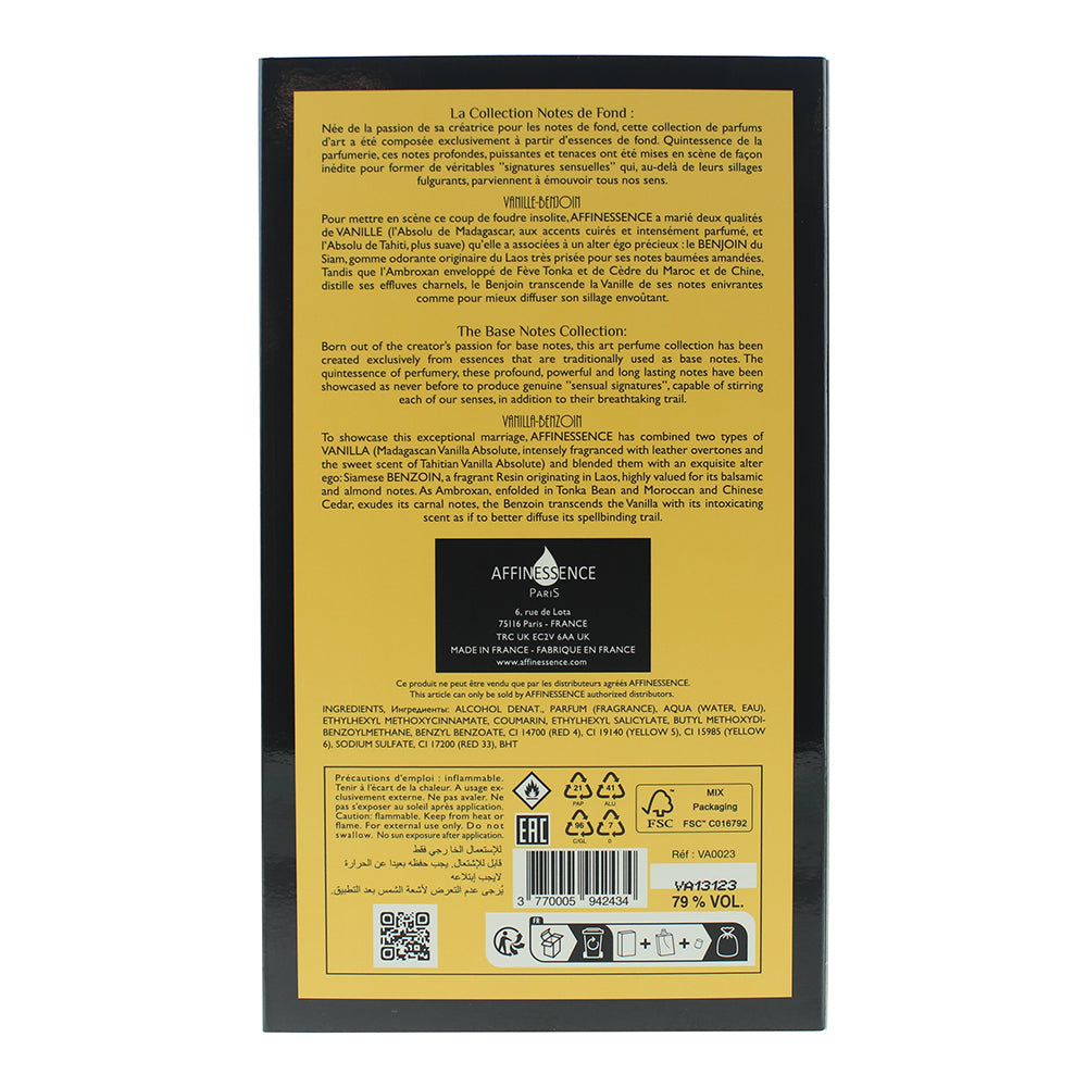 Affinessence Vanille Benjoin Eau de Parfum 100ml