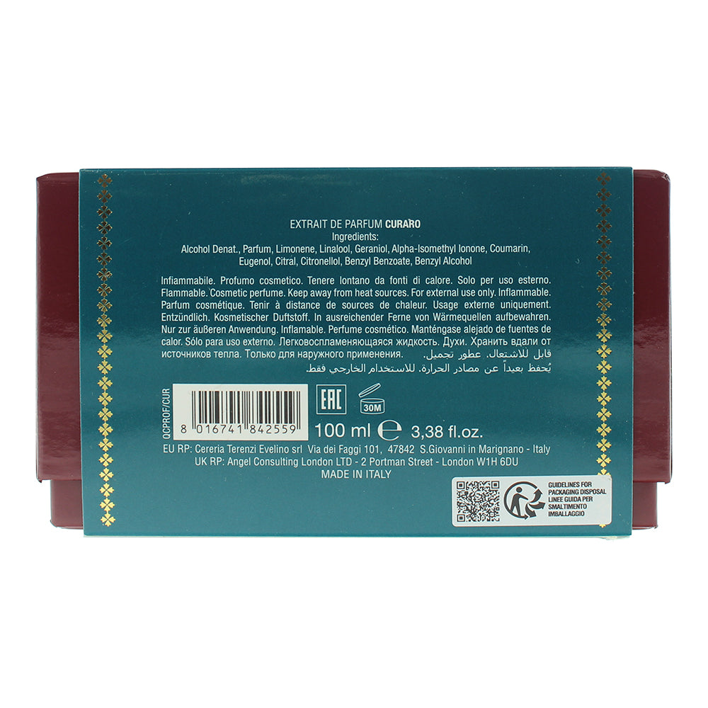 V Canto Curaro Extrait de Parfum 100ml - Ingredients