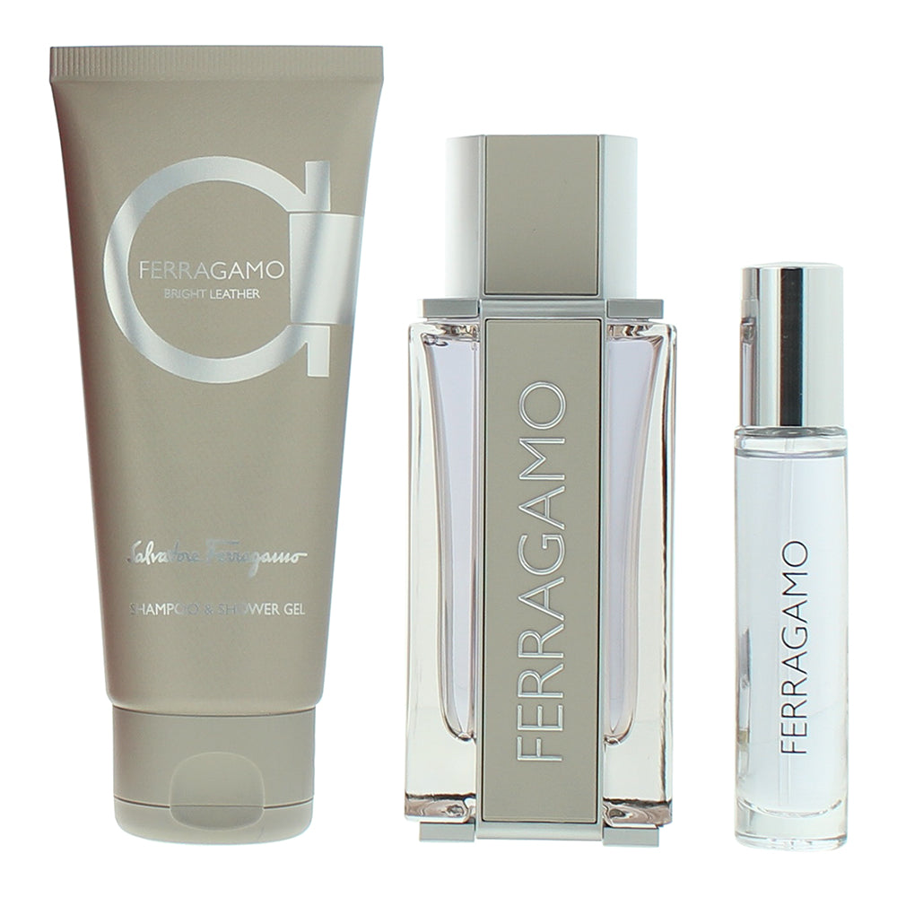 Salvatore Ferragamo Bright Leather 3 Piece Gift Set: Eau de Toilette 100ml - Product