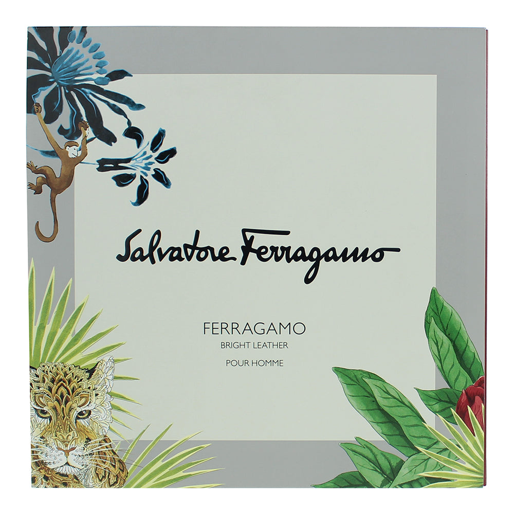 Salvatore Ferragamo Bright Leather 3 Piece Gift Set: Eau de Toilette 100ml - Box
