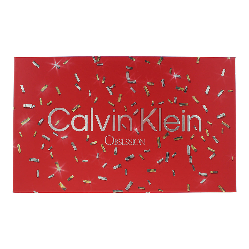 Calvin Klein Obsession 4 Piece Gift Set: Eau de Parfum 100ml - Body Lotion 200ml - Box