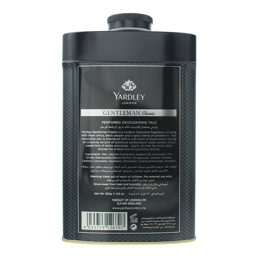 Yardley Gentleman Classic Deodorising Talcum Powder 250g