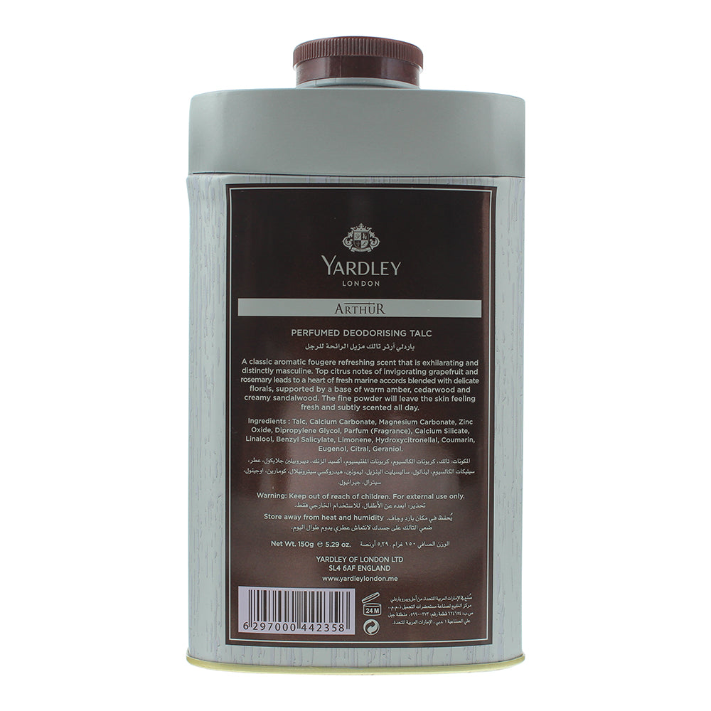 Yardley Arthur Deodorising Talcum Powder 150g