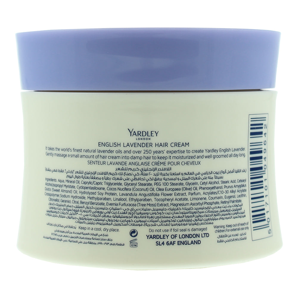 Yardley English Lavender Hair Cream 150g