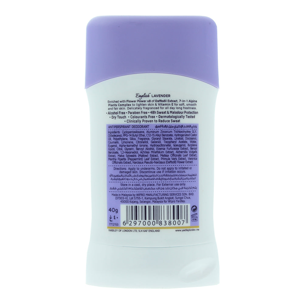 Yardley English Lavender Deodorant Stick 40gl