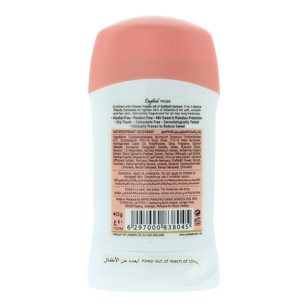 Yardley English Musk Anti-Perspirant Deodorant Stick 40g