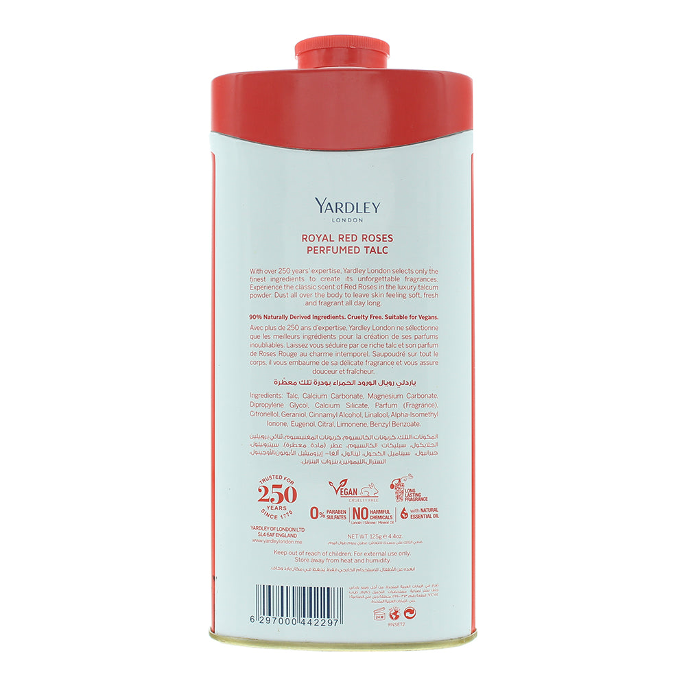 Yardley Red Rose Talcum Powder 125g