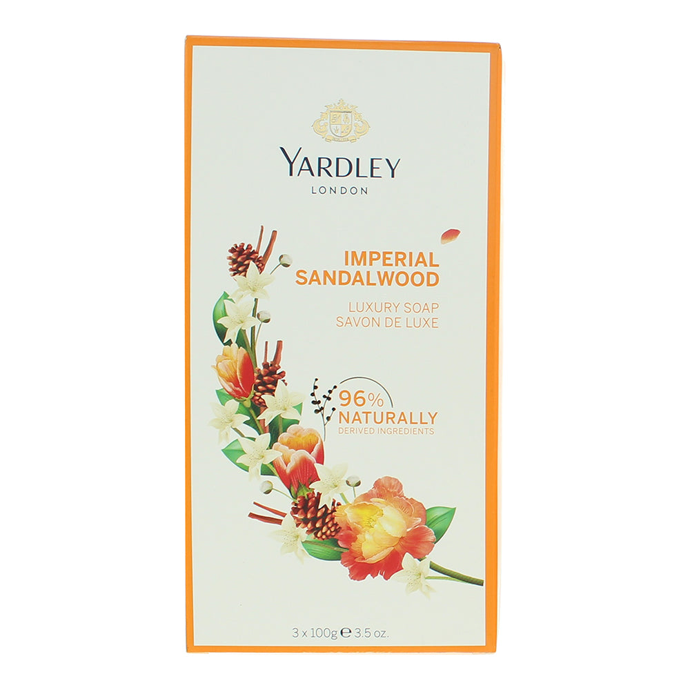 Yardley Imperial Sandalwood 3 Piece Gift Set: Soap 3 x 100g - Box
