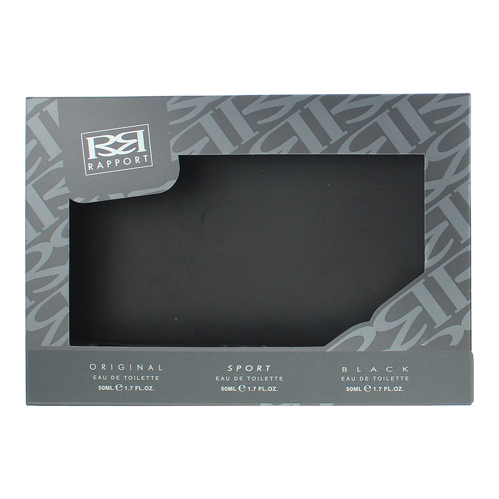 Rapport 3 Piece Gift Set: Eau de Toilette 3 x 50ml - Box