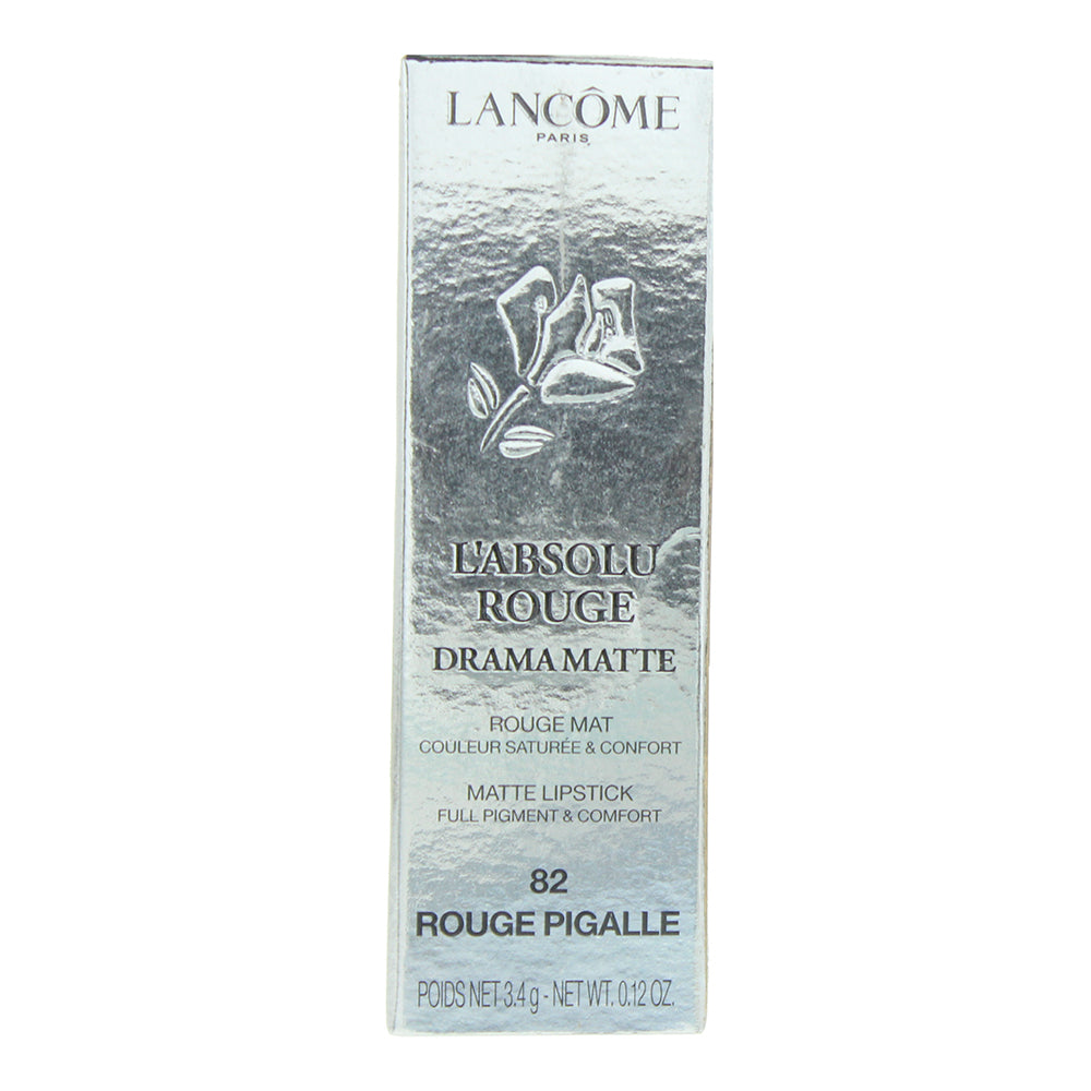Lancôme L'Absolu Rouge Drama Matte 82 Rouge Pigalle Lipstick 3.4g - Box