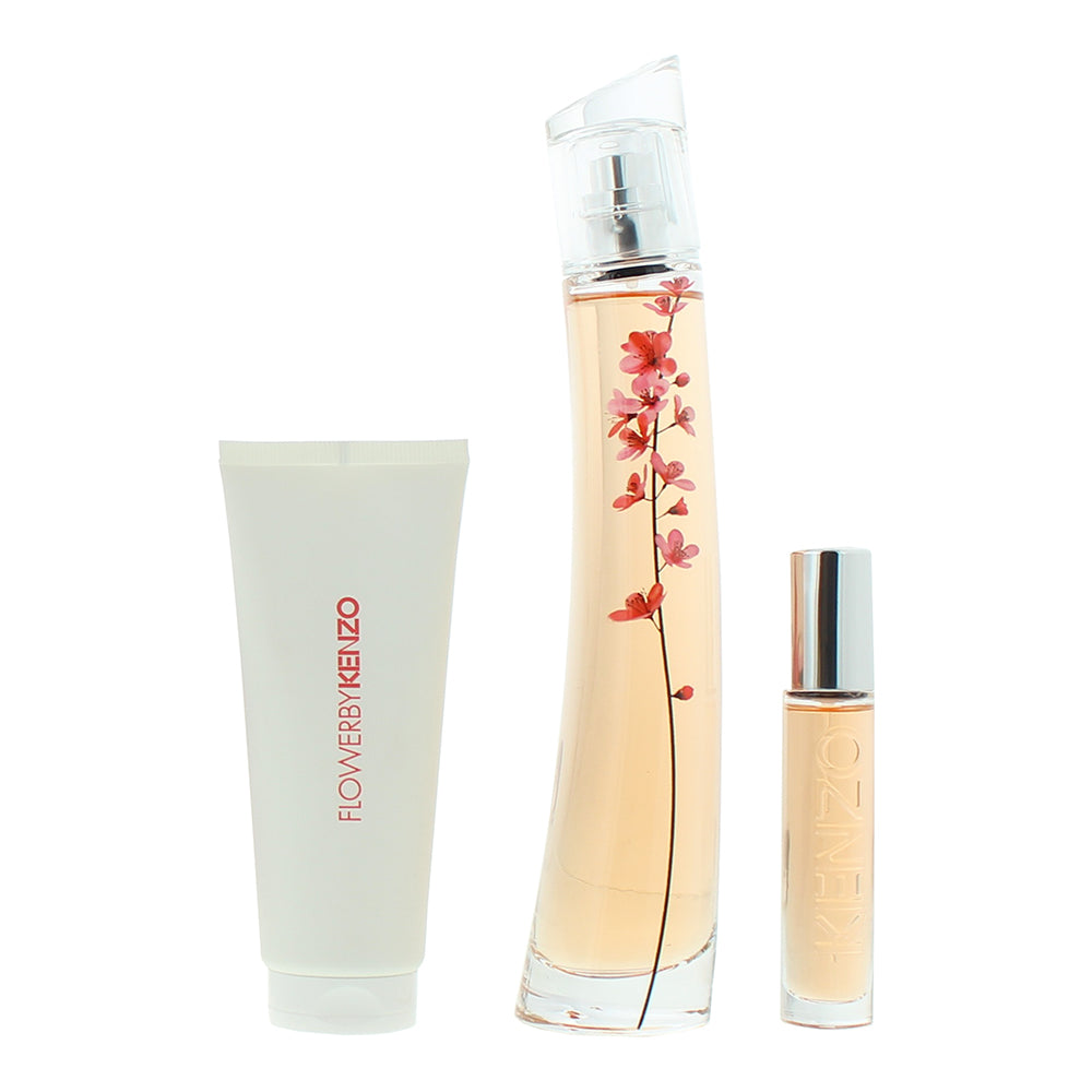 Kenzo Flower Ikebana Sakura Eau de Parfum 3 Piece Gift Set - Product