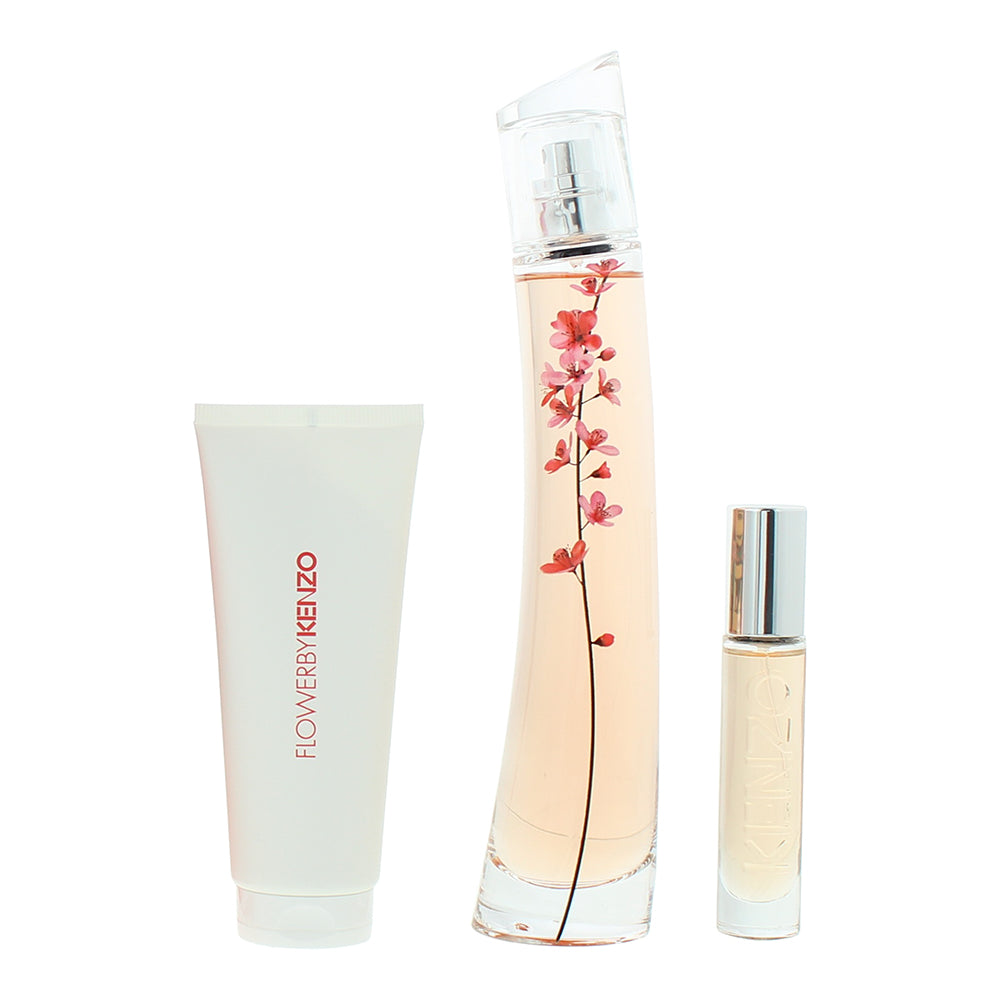 Kenzo Flower Ikebana Sakura Eau de Parfum 3 Piece Gift Set - Product