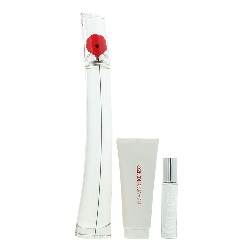 Kenzo Flower Eau de Parfum 3 Piece Gift Set: Eau de Parfum 100ml - Eau de Parfum - Product