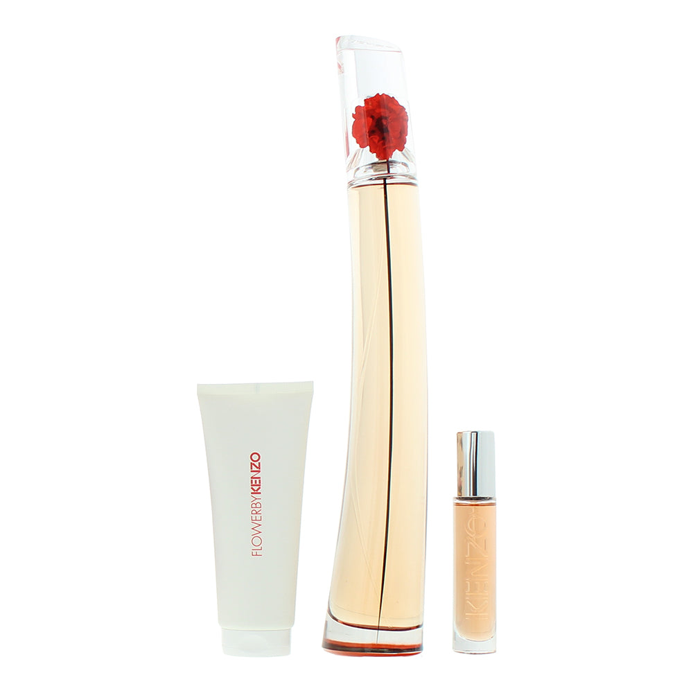 Kenzo Flower L'absolue Eau de Parfum 3 Piece Gift Set: Eau de Parfum 100ml - Eau - Product