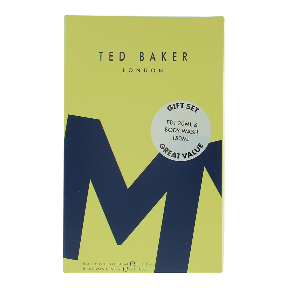 Ted Baker M 2 Piece Gift Set: Eau de Toilette 30ml - Body Wash 150ml - Box