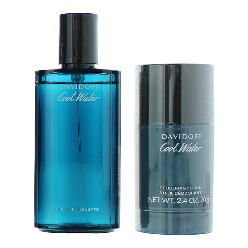 Davidoff Cool Water 2 Piece Gift Set: Eau de Toilette 75ml - Deodorant Stick 70g - Product
