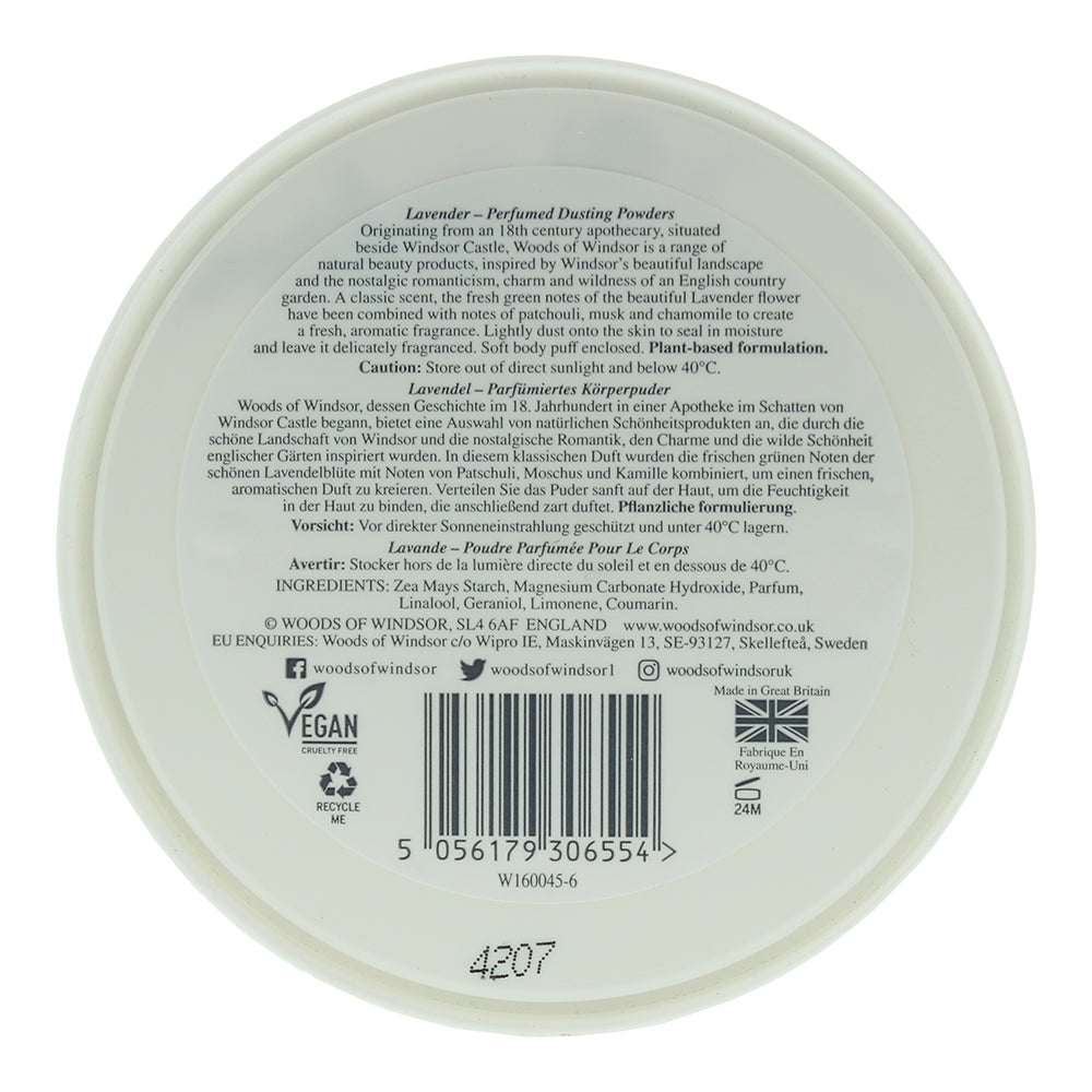Woods Of Windsor English Lavender Perfumed Talcum Powder 100g